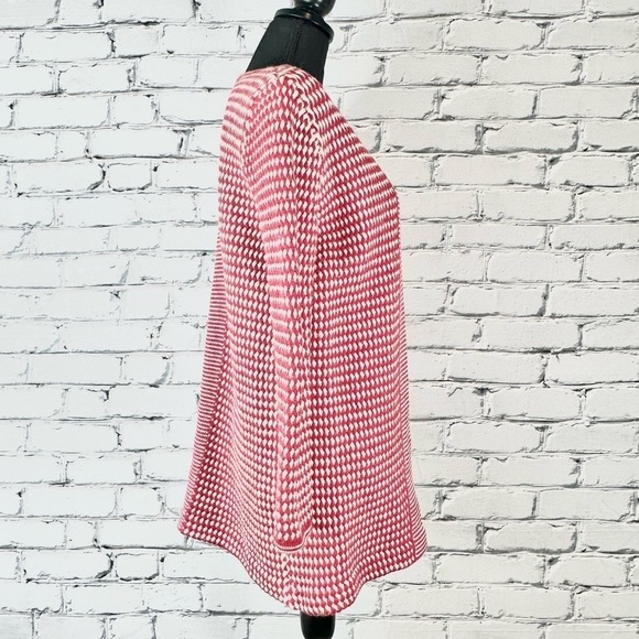 Talbots Pure Merino Wool Cardigan Red White Size Medium Christmas Winter Cozy - Picture 4 of 9